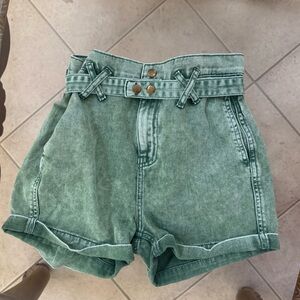 Green BDG Jean Shorts
